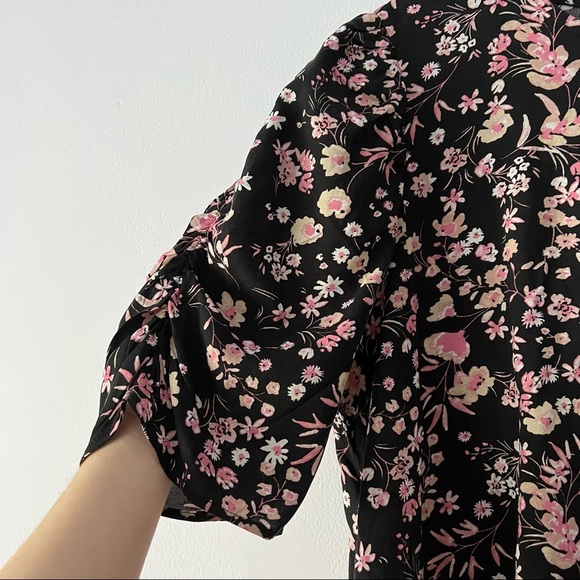 🍉 NWT b.young Floral Puffy Sleeve Blouse - Picture 4 of 12